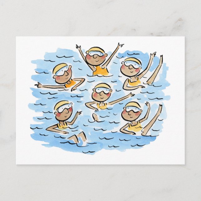Artistic Swimming Postkarte (Vorderseite)