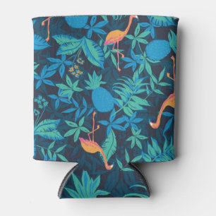 Artistic Tropical: Flamingo Ananas Muster. Dosenkühler