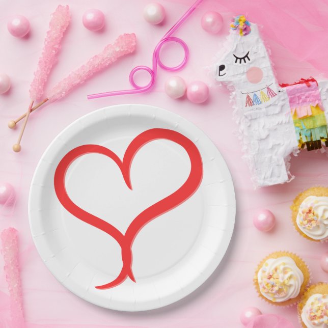Artistic Valentine Tableware for Events Pappteller (Party)
