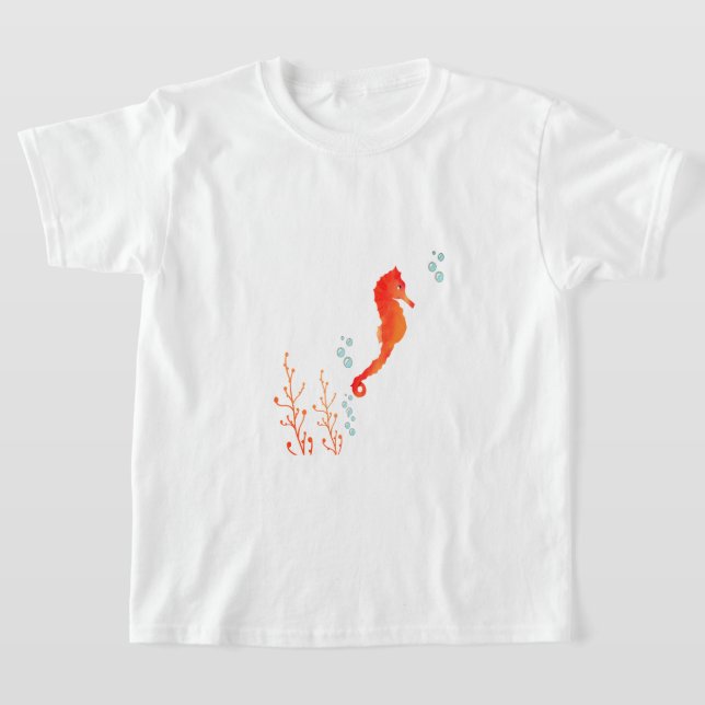 Artistic Watercolor Seahorse T-Shirt | Ocean Lover (Ablage )