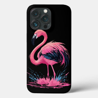 Artistic Whimsical Pink Flamingo Color Splash Case-Mate iPhone Hülle