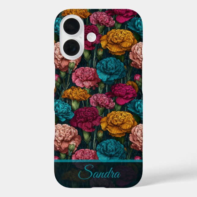 Artistic Women Gift Carnation Custom Case-Mate iPhone Hülle (Rückseite)