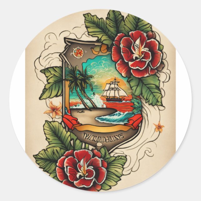 ArtisticFashion #UniqueDesign Runder Aufkleber (Vorderseite)