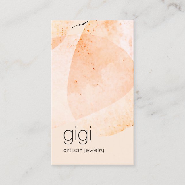 Artistisch Abstrakt Terracotta auf dem Boho Visitenkarte (Vorderseite)