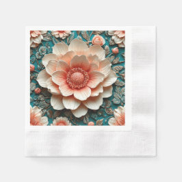 Artistische 3D-Blumenanordnung Serviette