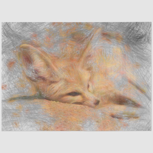 Artistische Fennec Seidenpapier (Vorderseite)