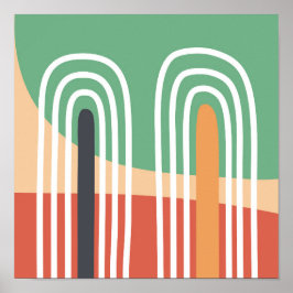 Artistische Regenbogenkunst zeichnend Poster