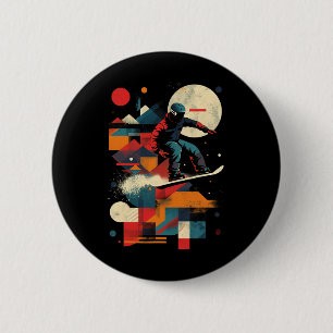 Artistische Snowboarder - Männer und Frauen Snowbo Button