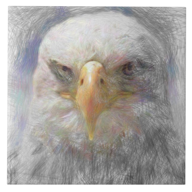Artistischer Adler. Fliese (Vorderseite)
