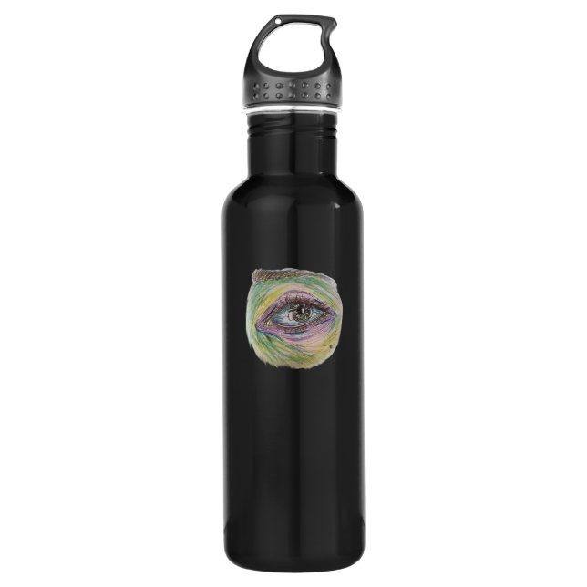 Artistisches Auge Zeichnend Wasserflasche Edelstahlflasche (Vorderseite)