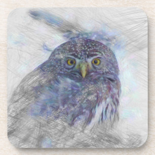 Artistisches Owl Getränkeuntersetzer