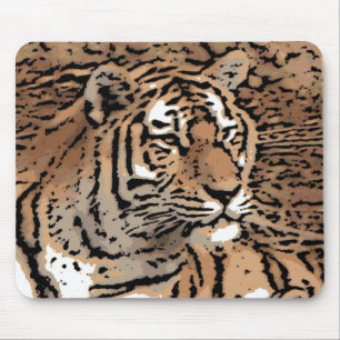 Artistisches Wildtiger-Mousepad Mousepad