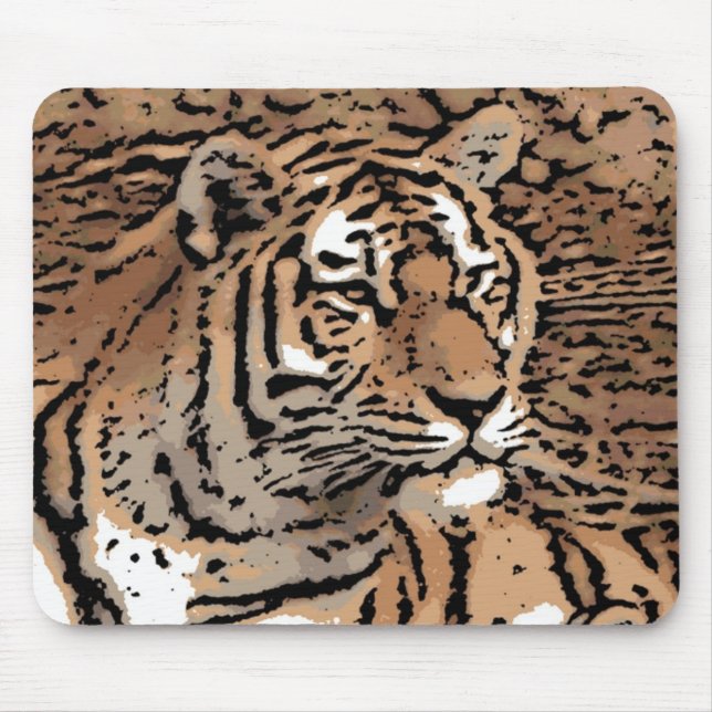 Artistisches Wildtiger-Mousepad Mousepad (Vorne)
