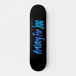 Artistry for Jesus 3 Crosses Blue Skateboard