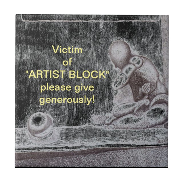 Artists and creative people dread artist’s block fliese (Vorderseite)