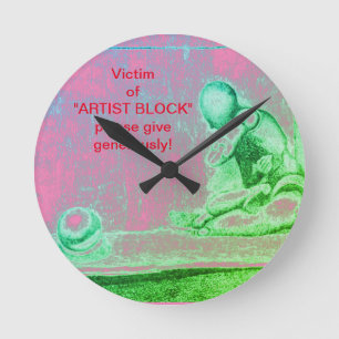Artists and creative people dread artist’s block runde wanduhr