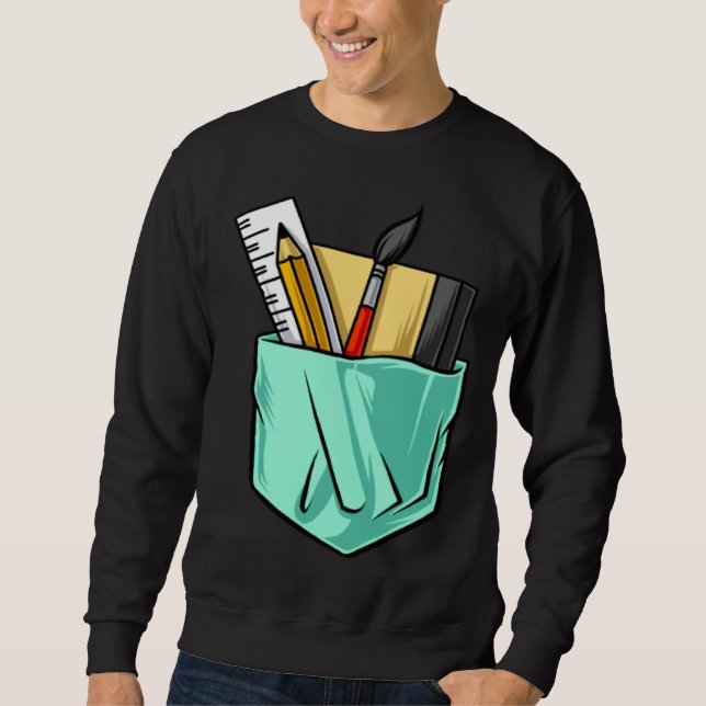 Artists Artist Tools  Cute Pocket Sweatshirt (Vorderseite)