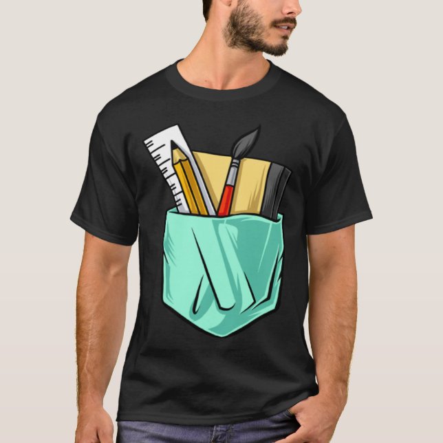 Artists Artist Tools  Cute Pocket T-Shirt (Vorderseite)