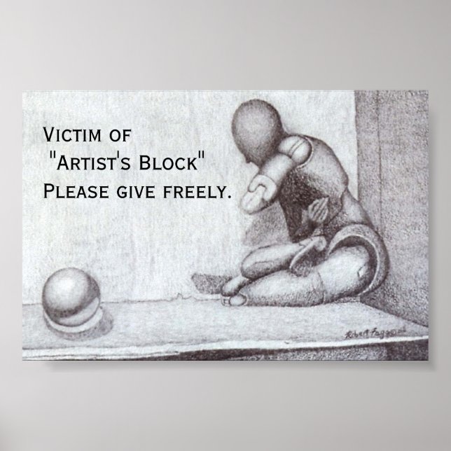 "Artist's Block" Mini-Poster Poster (Vorne)