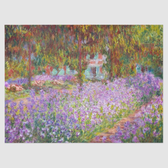 Artist's Garden at Giverny von Claude Monet Seidenpapier (Vorderseite)