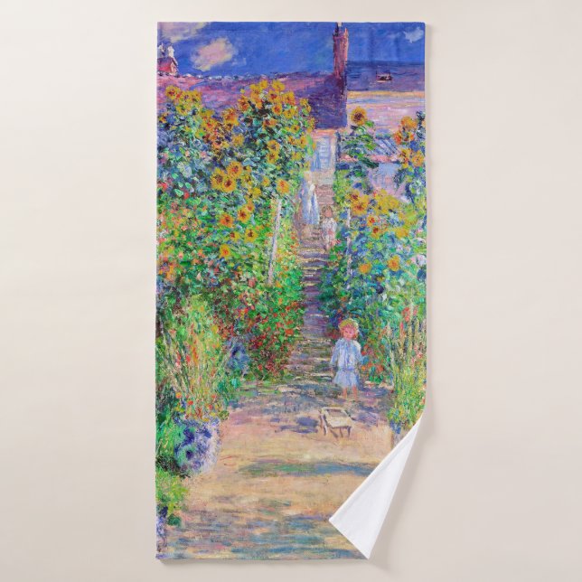 Artist's Garden, Monet Badehandtuch (Badehandtuch)