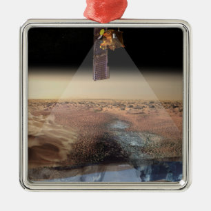 Artist's View of Odyssey Detection Ice Silbernes Ornament