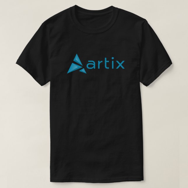 Artix Logo und Marke auf Kastendunkelheit T-Shirt (Design vorne)
