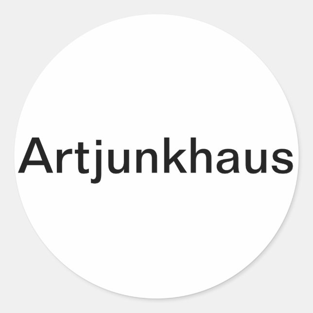 Artjunkhaus Splash-Art Jeff Hankamer Black & White Runder Aufkleber (Vorderseite)