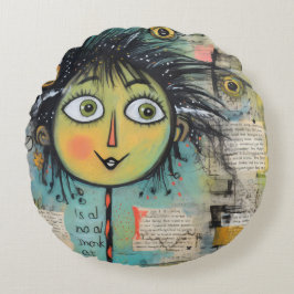ArtLady 17 Bezaubernd und bedrückt Rundes Kissen