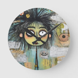ArtLady 18 Bezaubernd und bedrückt Runde Wanduhr
