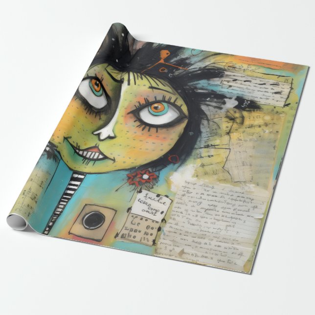 ArtLady 19 Bezaubernd und bedrückt Geschenkpapier (Ungerollt)