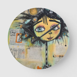ArtLady 28 Bezaubernd und bedrückt Runde Wanduhr