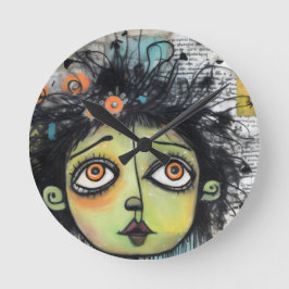 ArtLady 29 Bezaubernd und bedrückt Runde Wanduhr