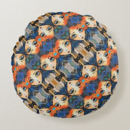 ArtLady 31 Bezaubernd und bedrückt Rundes Kissen