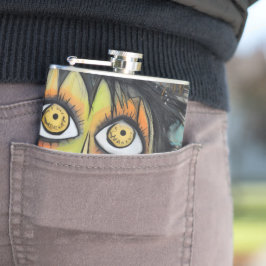 ArtLady 3 Bezaubernd und bekümmert Flachmann