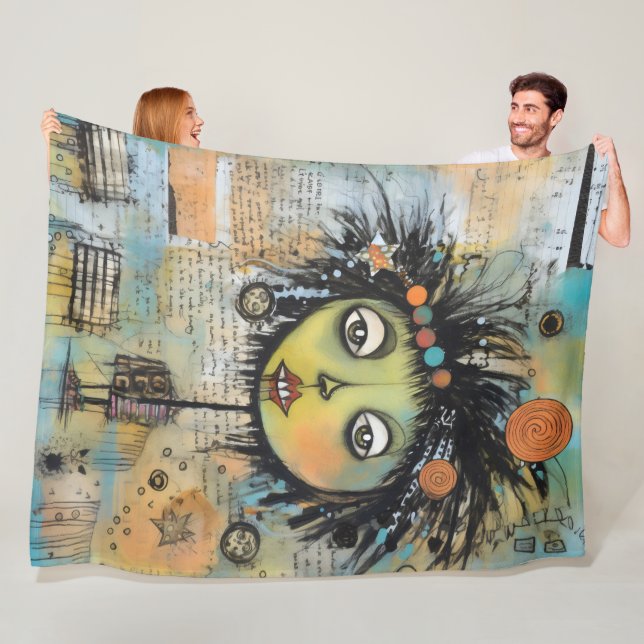 ArtLady 7 Bezaubernd und bekümmert Fleecedecke (Beispiel)