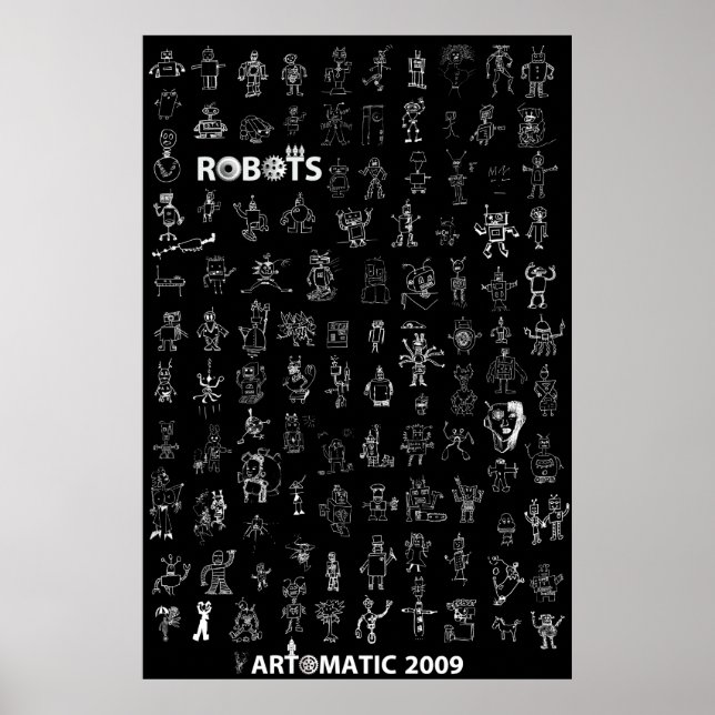 Artomatic Robots 2009 Poster 4 - Black Edition (Vorne)
