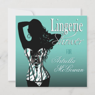 Artrella Custom Bombshell Lingerie Zebra Corps Einladung