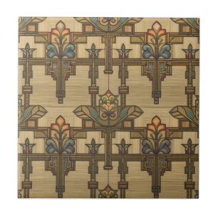 Arts & Crafts Craftsman- und Mission-Stil floral Fliese