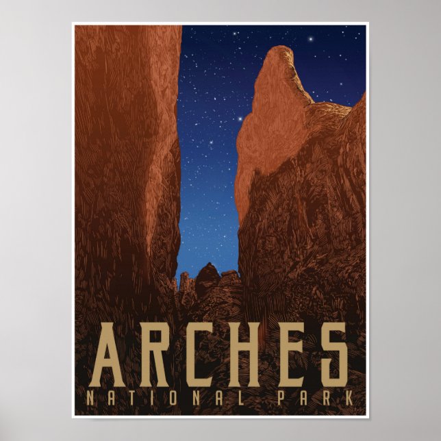 Arts National Park Travel Poster; Starscape Poster (Vorne)