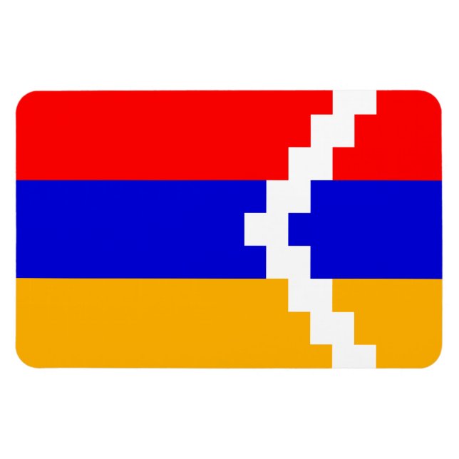 Artsakh (das Bergkarabach) Flagge Magnet (Horizontal)