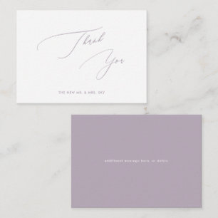 ArtsApp Dusty Purple Luxe Kalligrafie Danke Mitteilungskarte