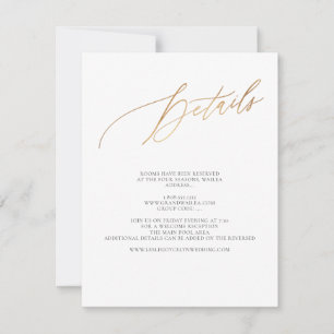 ArtsApp Elegant Details Imitate Gold Luxe Calligra RSVP Karte