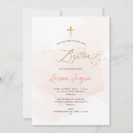 ArtsApp Elegant H2 Waschen Pink Taufe Einladung