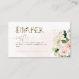 ArtsApp H2 Blush Pink Roses Diaper Raffle Begleitkarte