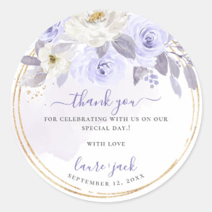 ArtsApp H2 Dusty Lila Rose DIY Event Vielen Dank Runder Aufkleber