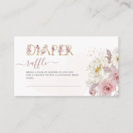 ArtsApp H2 Dusty Pink Roses Diaper Raffle Begleitkarte