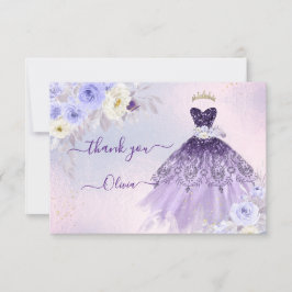 ArtsApp H2 Ombre Lila Sparkling Quinceanera Einladung