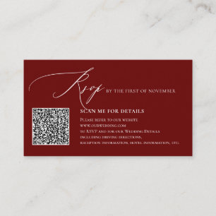 ArtsApp QR-Code elegante RSVP Luxus-Kalligrafie Begleitkarte