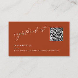 ArtsApp QR Code Rust Orange Registry Calligraphy Begleitkarte